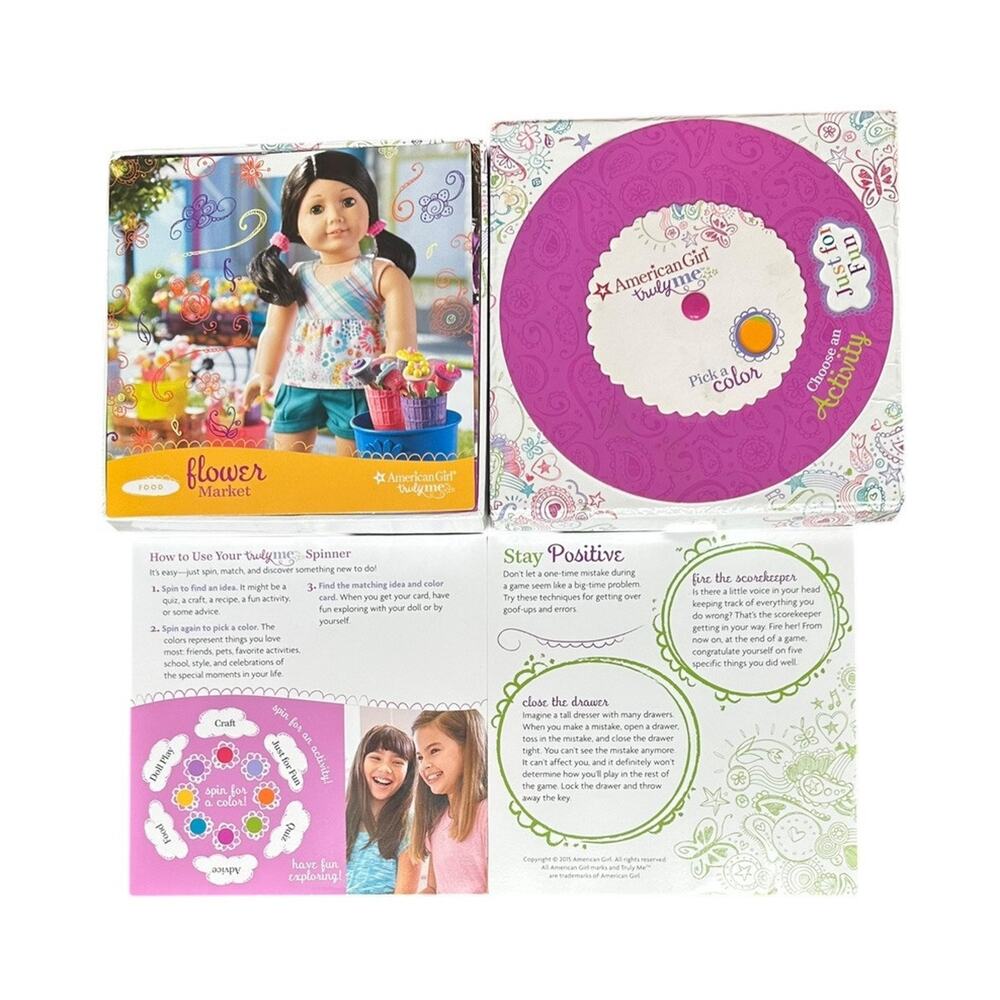 American Girl Truly Me Pick a Color Choose an Activity Wheel‎ Card Game with Box